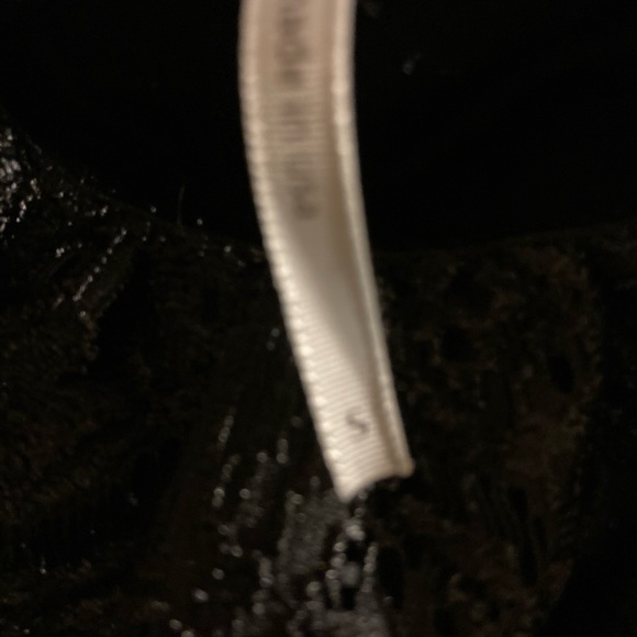 Vintage Lisa & Lucy Pull Over Off The Shoulder Blouse. Black Cotton Lace S - Picture 5 of 8